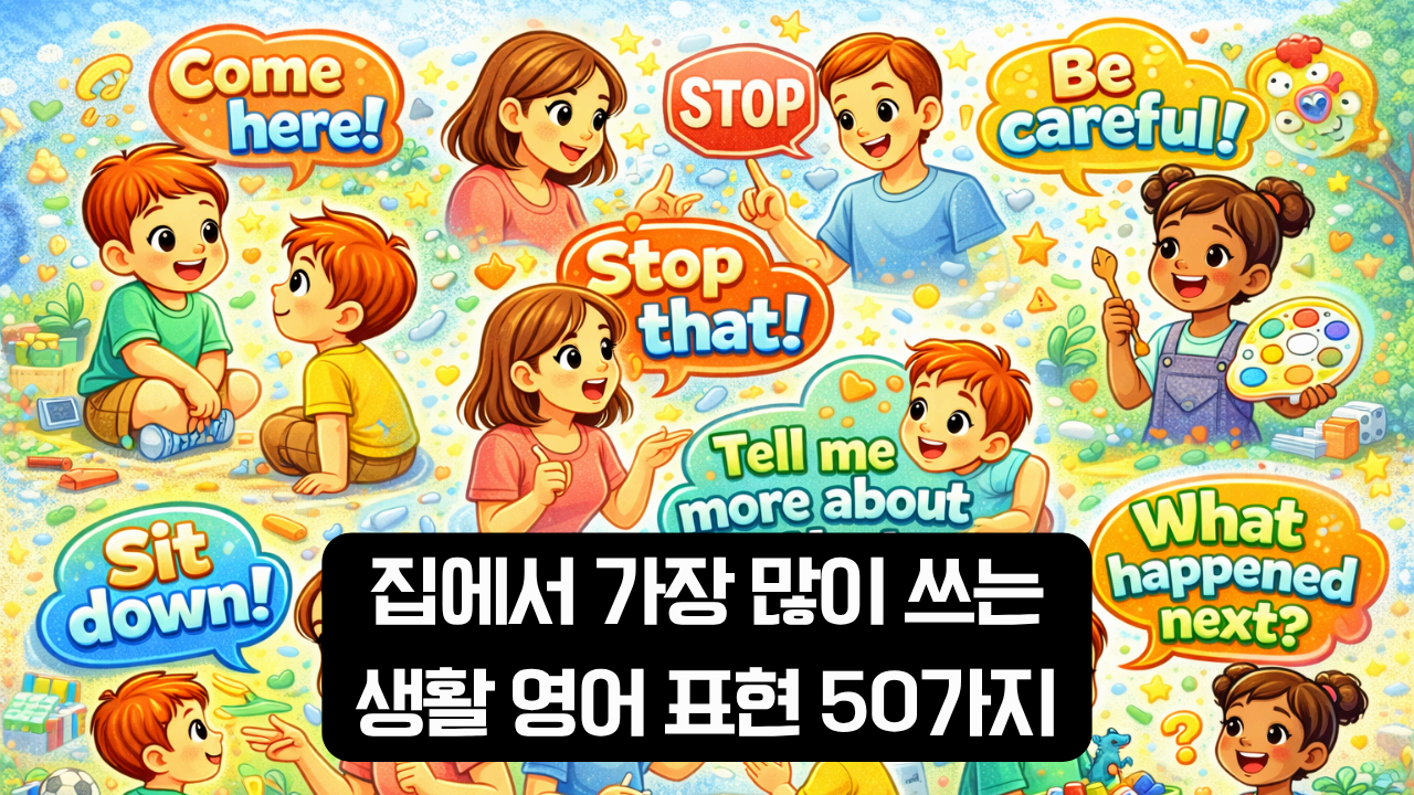 집에서 가장 많이 쓰는 생활 영어 표현 50가지 이미지