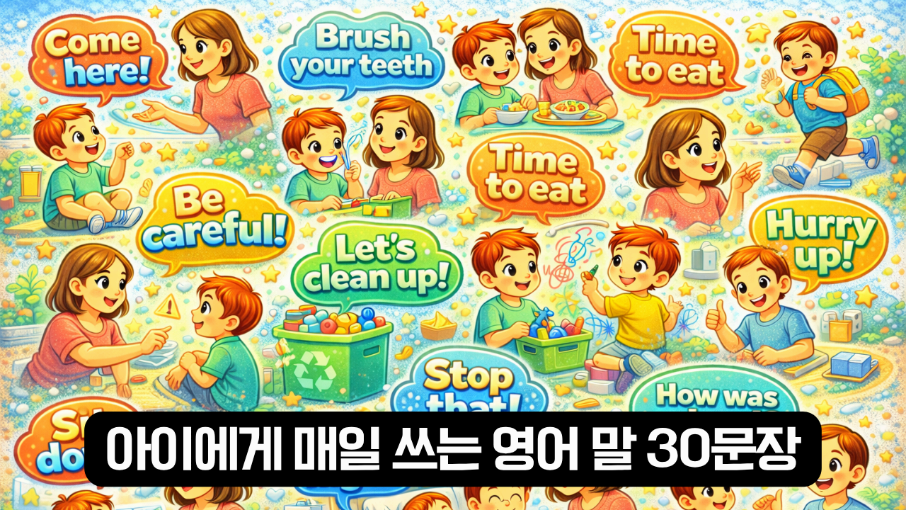아이에게 매일 쓰는 영어 말 30문장 이미지