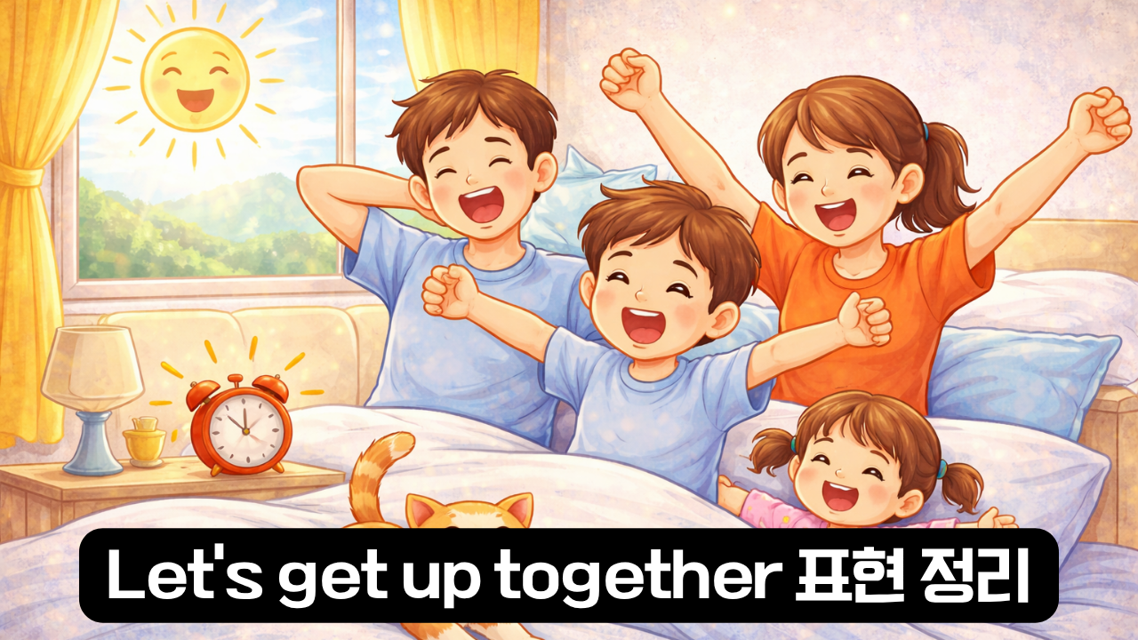 lets get up together 뜻과 사용 설명 이미지