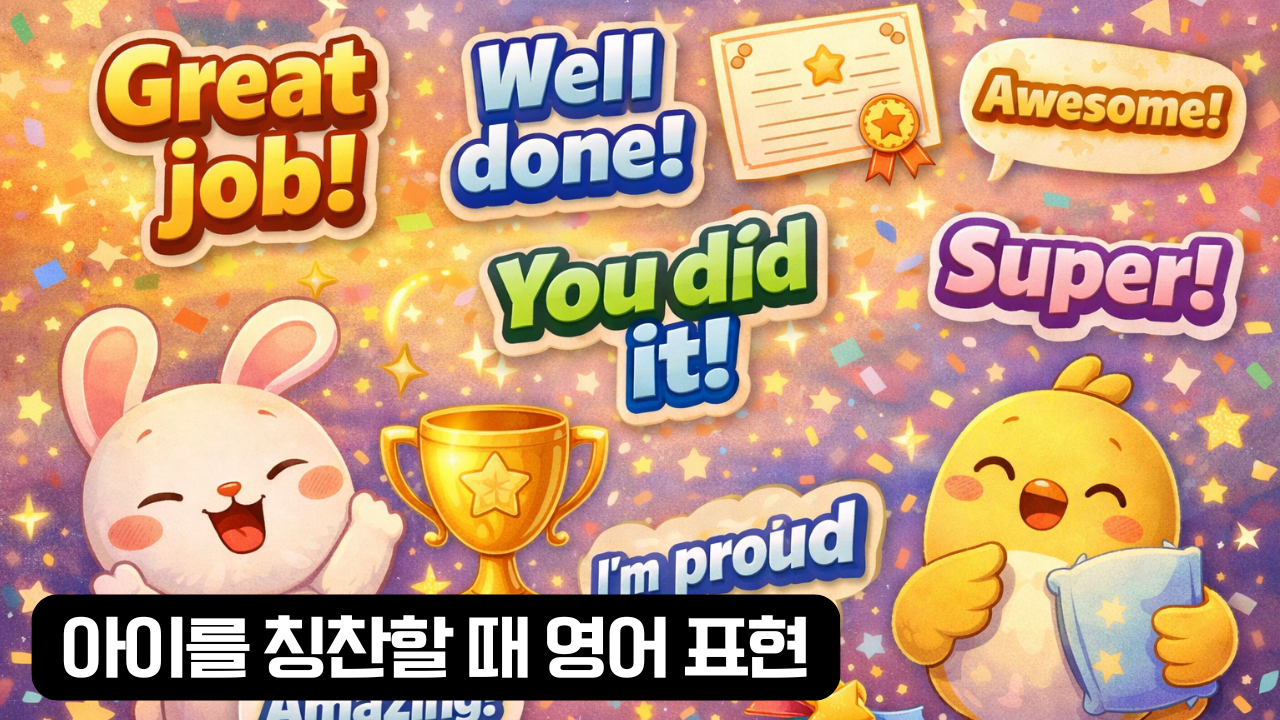 아이를 칭찬할 때 영어 표현 이미지