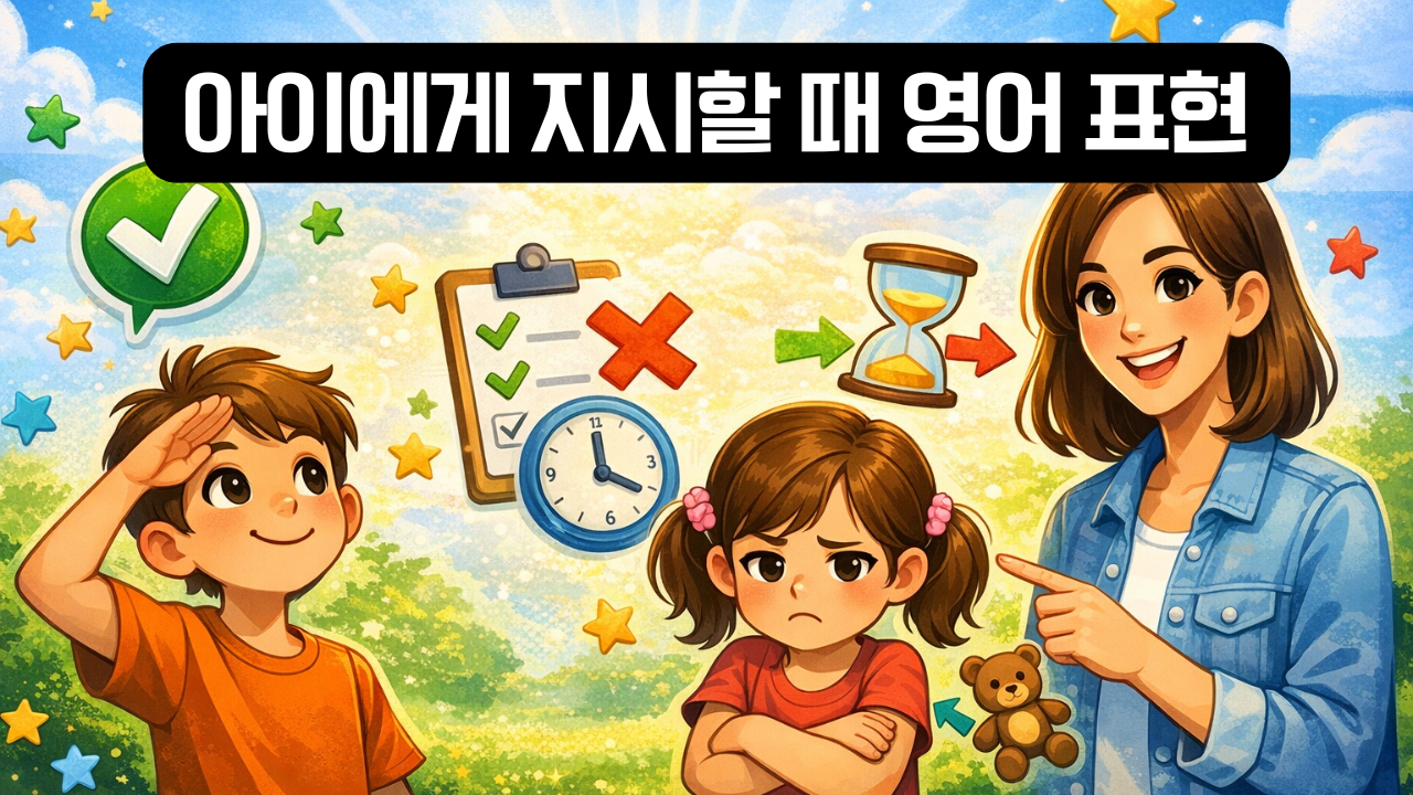 아이에게 지시 할 때 영어 표현 이미지