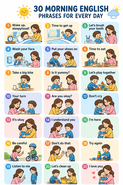 아침 영어 표현 쇼츠 모음 설명 이미지