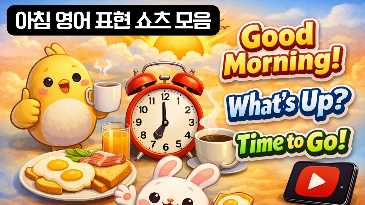 아침 영어 표현 쇼츠 모음 이미지
