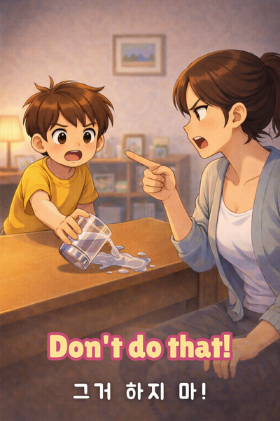 Dont do that 뜻 표현한 영어 카드