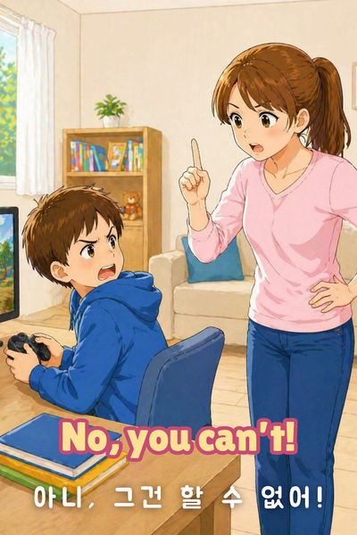 No you cant 뜻 영어 카드