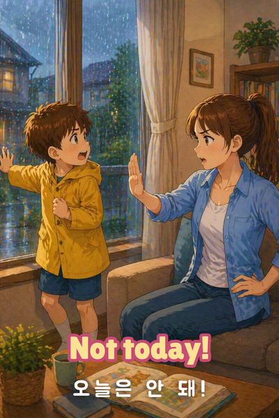 Not today 영어 카드