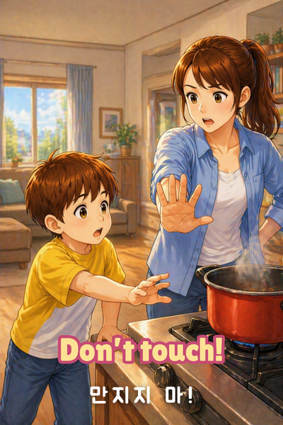 don't touch 영어 카드